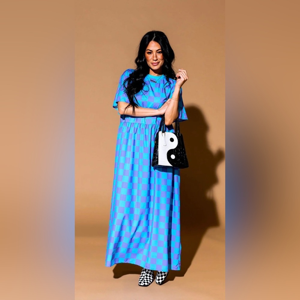 Dressed in Lala: Lala Original: Never Too Much Oversized Dress in Blue + Lilac